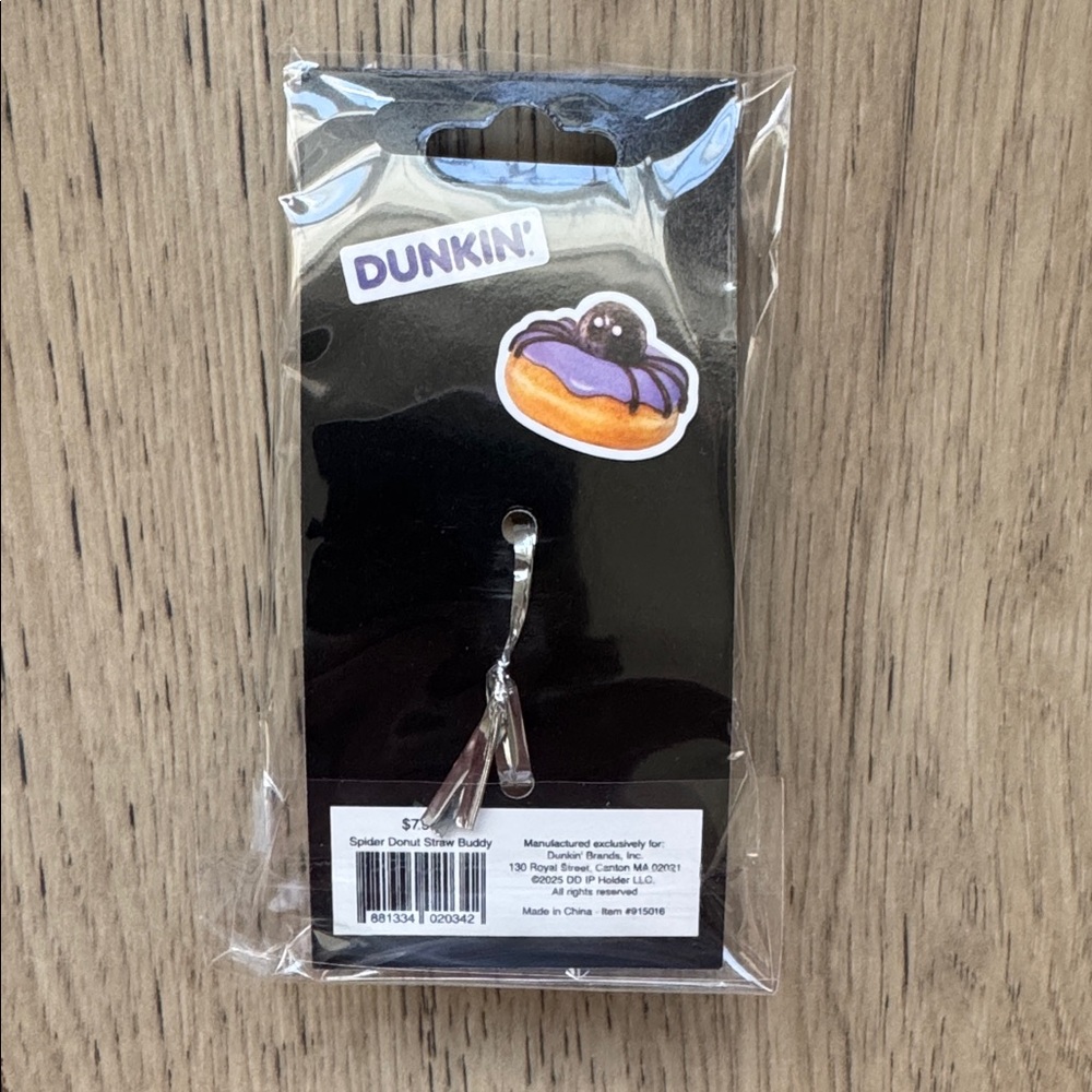 Dunkin’ Spidey Spider Donut Straw Buddy Limited Edition Rare New Sealed - Picture 4 of 6